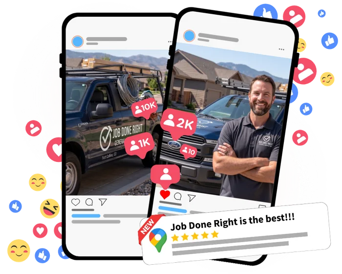 Contractor social media management example, the same social media platform used for remodeling companies
