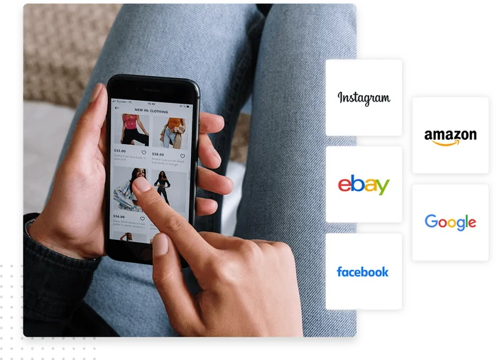 eCommerce advertising examples across Google Shopping Ads and Social Ads