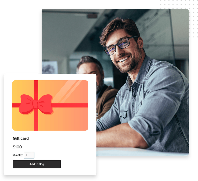 Gift card product page