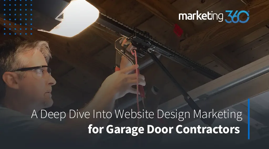 Example of a custom garage door company website designed by Marketing 360