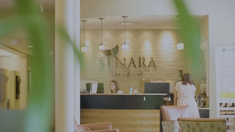 The Senara Health and Healing Center & Spa reception desk
